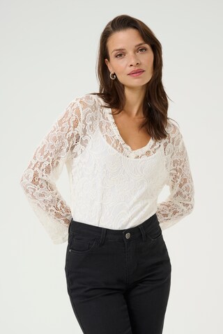 Kaffe Blouse 'Lace' in Wit: voorkant