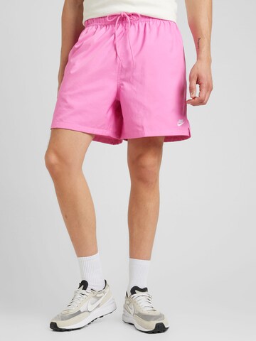 Nike Sportswear Loosefit Byxa 'CLUB' i rosa: framsida
