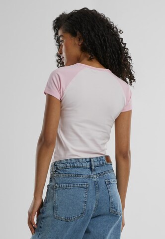 T-shirt 'Woven Signature Heart Tiny' Karl Kani en rose