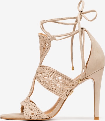 Kazar Sandal in Beige: front