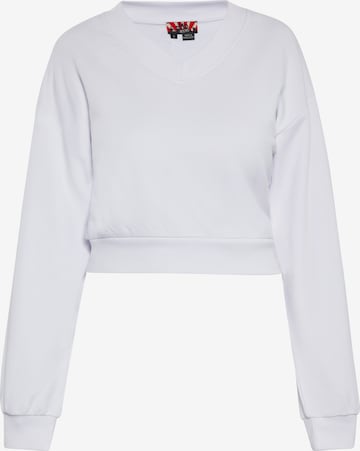 Sweat-shirt myMo ROCKS en blanc : devant