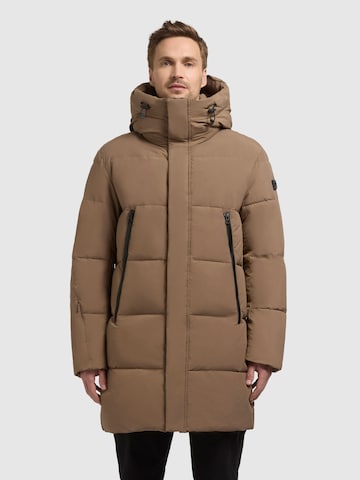 Manteau d’hiver 'Hudson' khujo en marron : devant