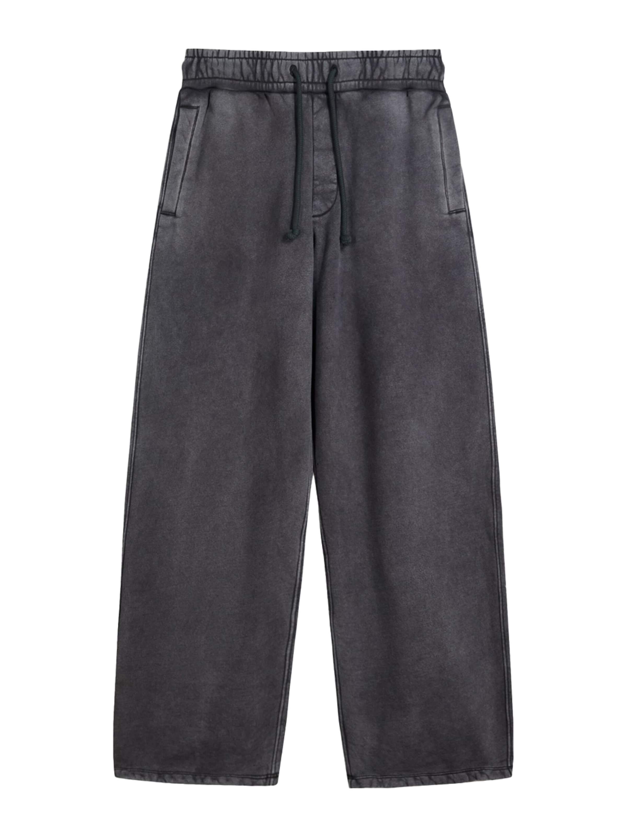 Bershka Voľný strih Nohavice - Sivá: predná strana