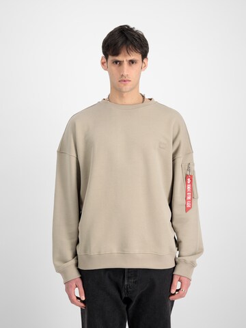 ALPHA INDUSTRIES - Sudadera 'Essentials' en beige: frente