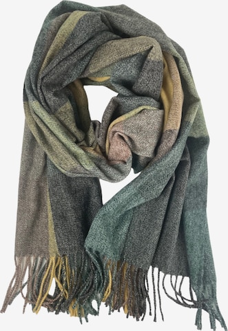 Kumixi Oversized Scarf in Green: front