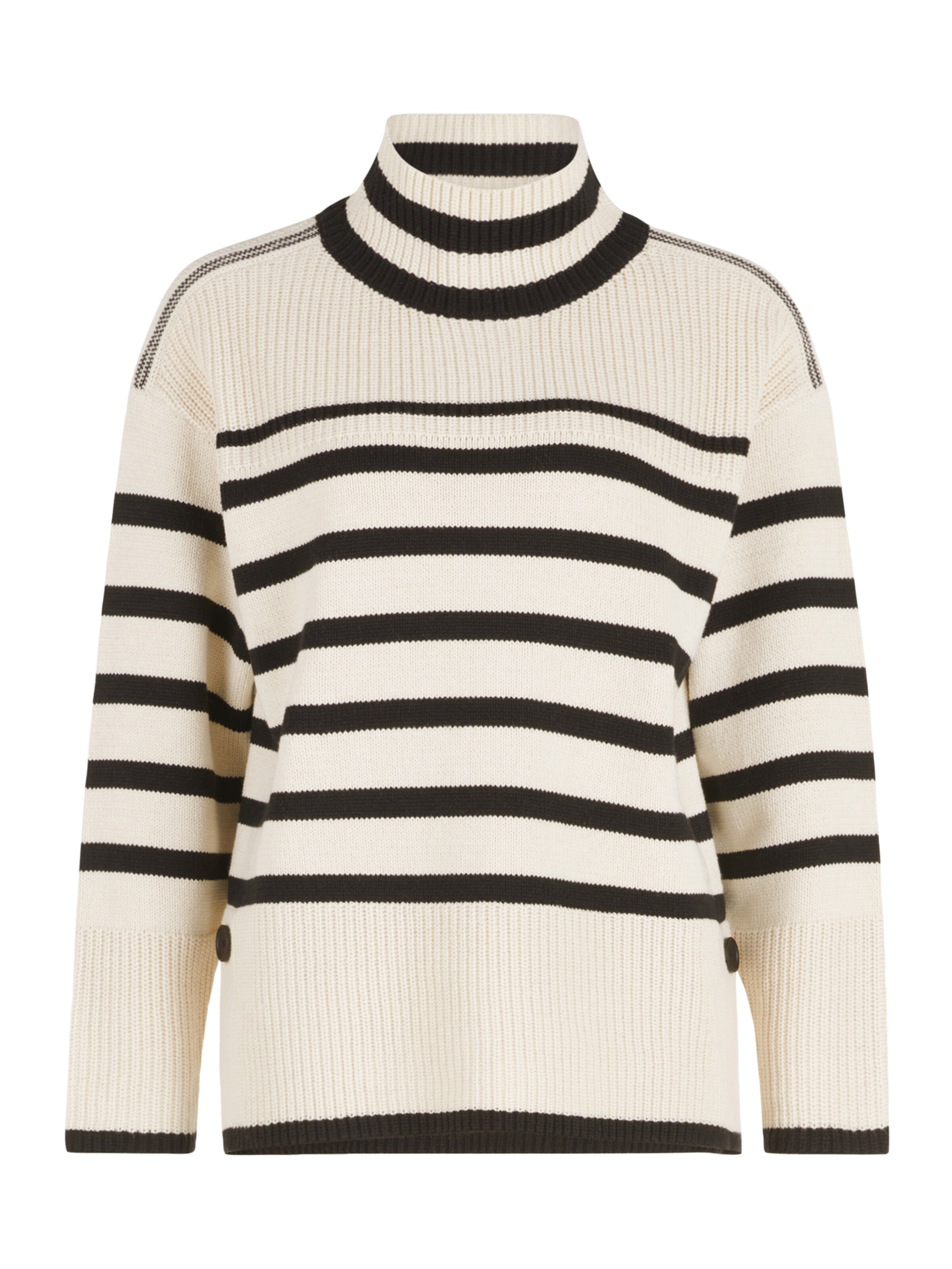 Betty Barclay Grobstrick-Pullover mit Streifen in Beige: Vorderseite