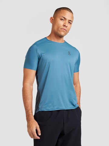 On Performance shirt in Blue: front