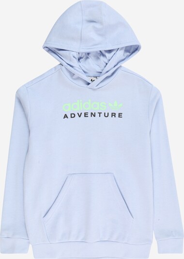 ADIDAS ORIGINALS Sweatshirt 'Adventure' in de kleur Lichtblauw / Lichtgroen / Zwart, Productweergave