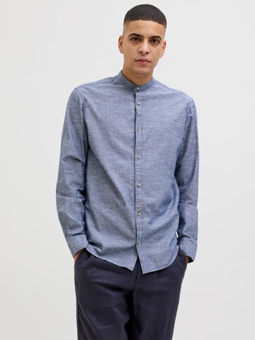 Slim fit Camicia 'JJESummer Band' di JACK & JONES in blu: frontale