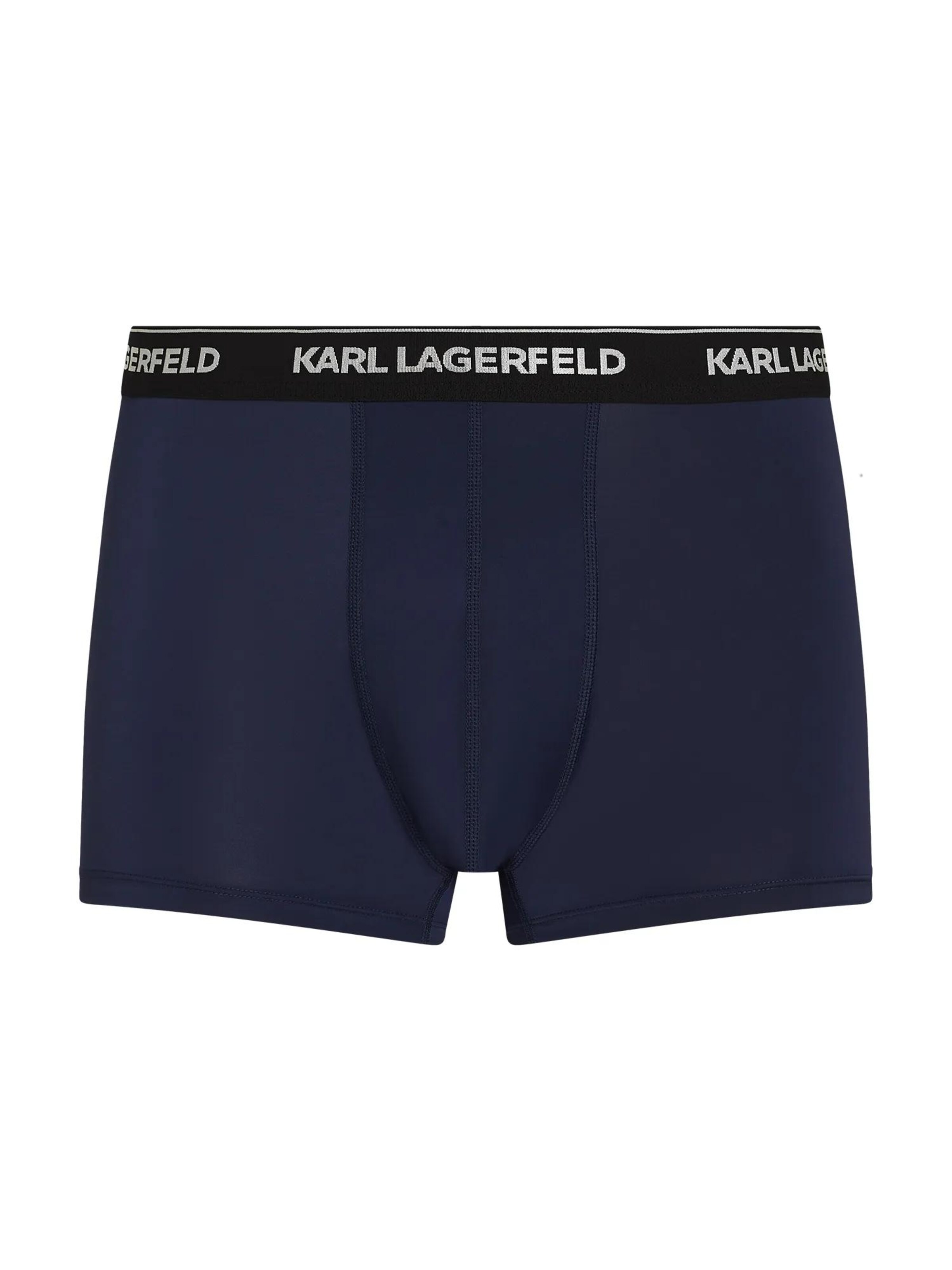 Boxeri de la Karl Lagerfeld pe albastru: față
