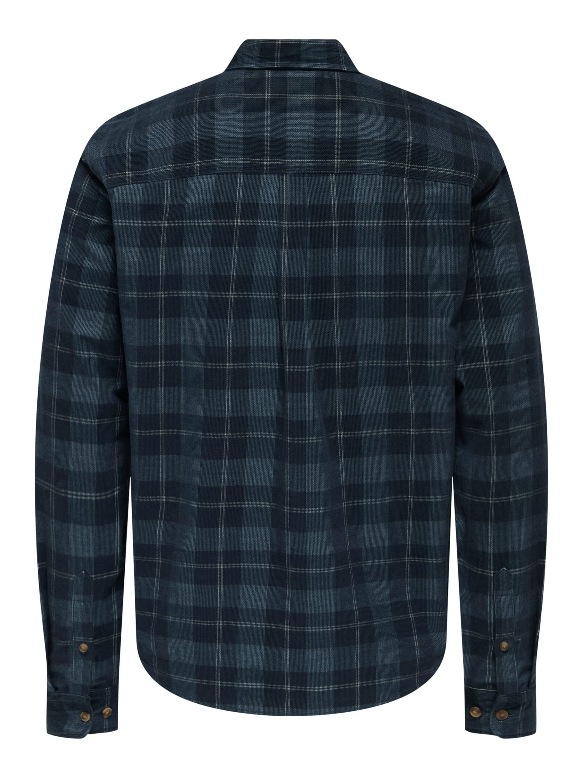 Only & Sons Comfort fit Button Up Shirt 'William' in Blue