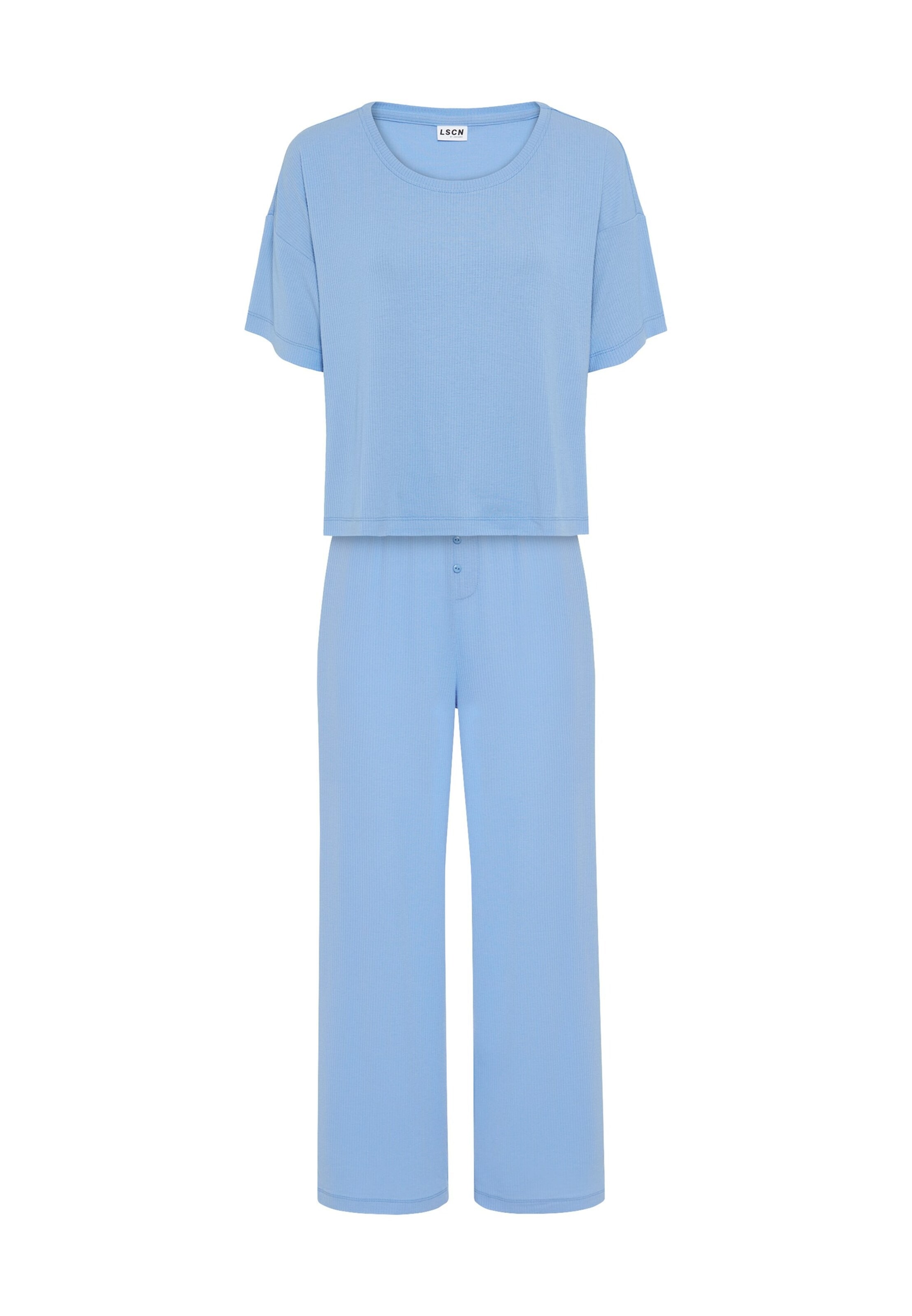LSCN by LASCANA Pyjama in Blauw: voorkant