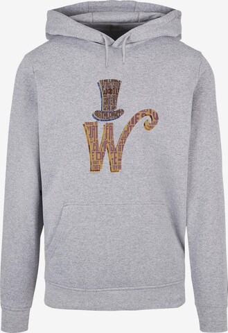 ABSOLUTE CULT Sweatshirt 'Willy Wonka' in Grijs: voorkant