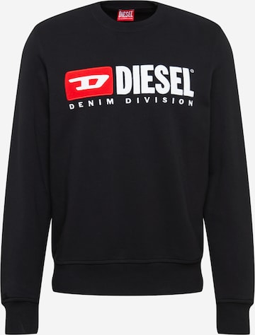 DIESEL Sweatshirt 'GINN' in Black: front
