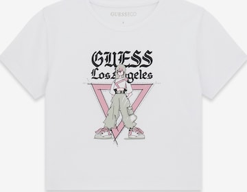 GUESS - Camiseta en blanco: frente