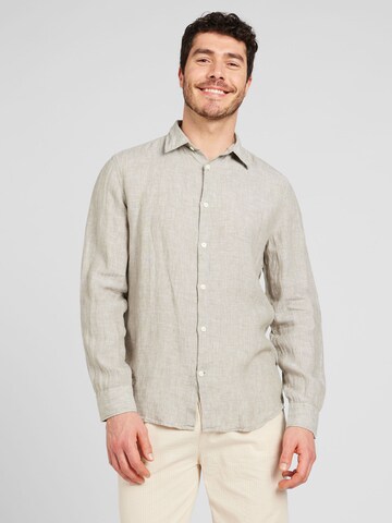 SELECTED HOMME - Regular Fit Camisa 'KYLIAN' em cinzento: frente