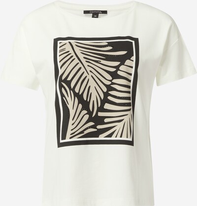 COMMA T-Shirt in ecru / schwarz, Produktansicht