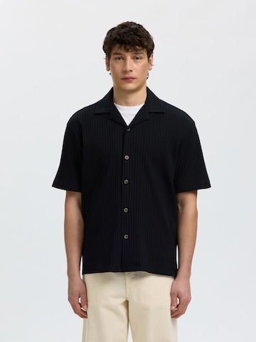 Chemise SELECTED en noir : devant