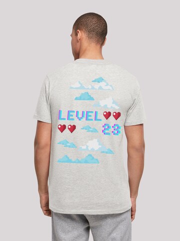 F4NT4STIC Shirt 'Happy New Year Level Up 23 Front' in Grijs