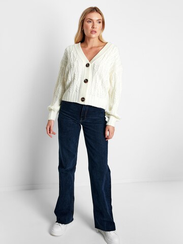 Threadbare Knit cardigan 'Coral' in White