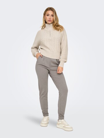 ONLY Slimfit Broek 'ONLPoptrash' in Grijs