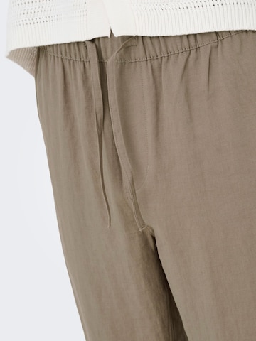 Only & Sons Regular Trousers 'Sinus' in Beige