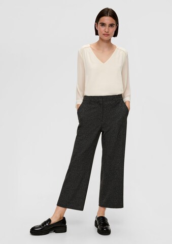 s.Oliver BLACK LABEL Wide leg Broek in Zwart