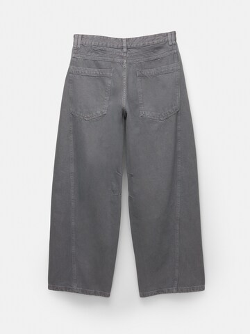 Baggy Jeans de la Pull&Bear pe gri