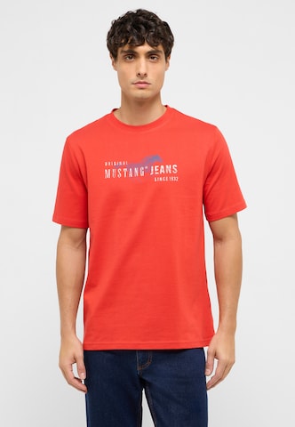 MUSTANG T-Shirt 'Austin' in Rot: Vorderseite