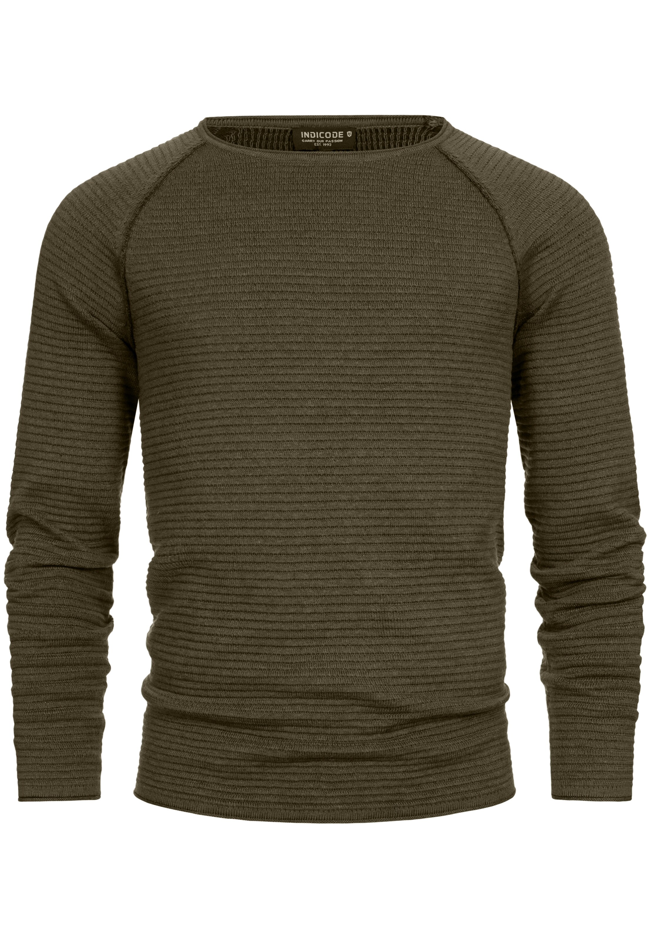 INDICODE JEANS Sweater ' Camilo ' in Green: front