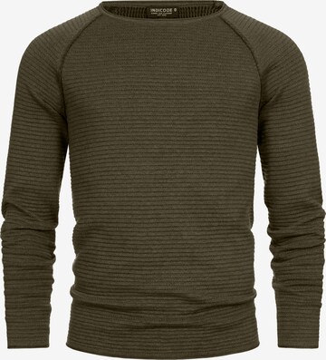 INDICODE JEANS Sweater ' Camilo ' in Green: front