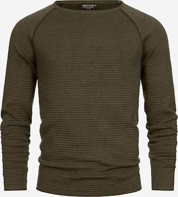 INDICODE JEANS Sweater ' Camilo ' in Green: front