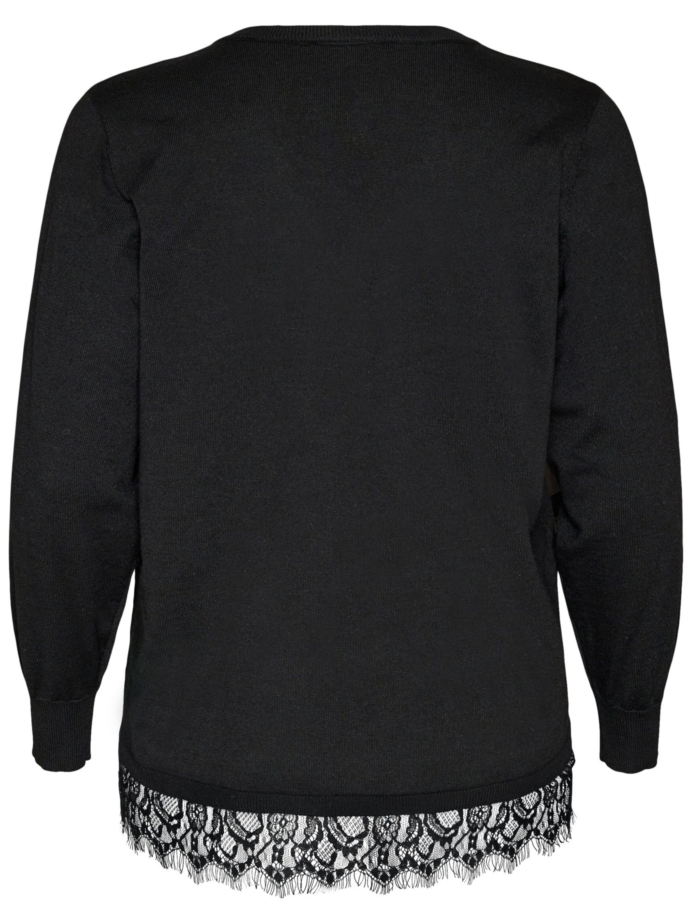 Pull-over 'Mava' Zizzi en noir