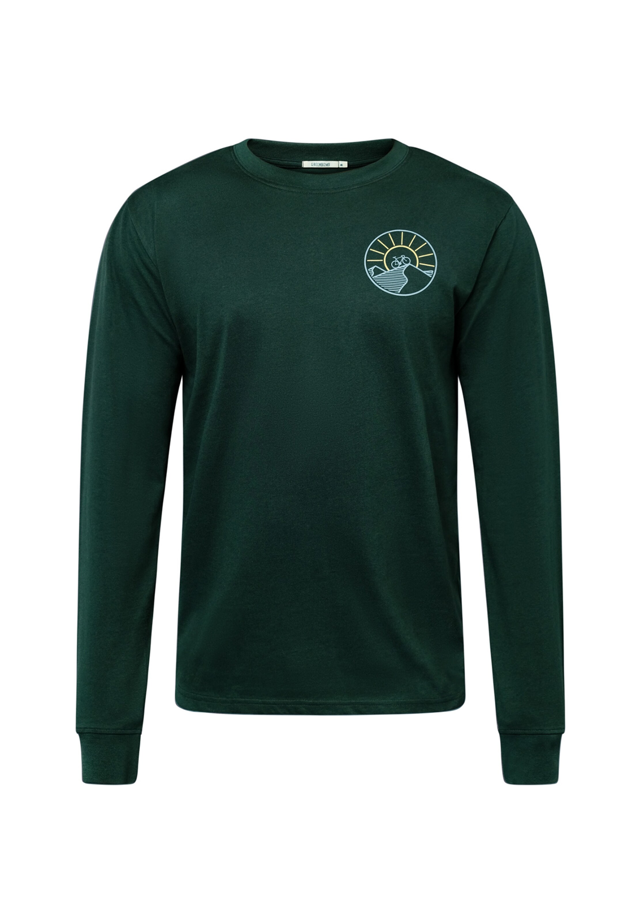 Maglietta 'Bike Adventure' di GREENBOMB in verde: frontale