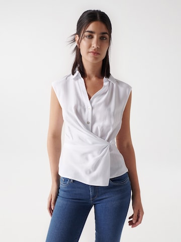 Salsa Jeans Bluse in Weiß: Vorderseite