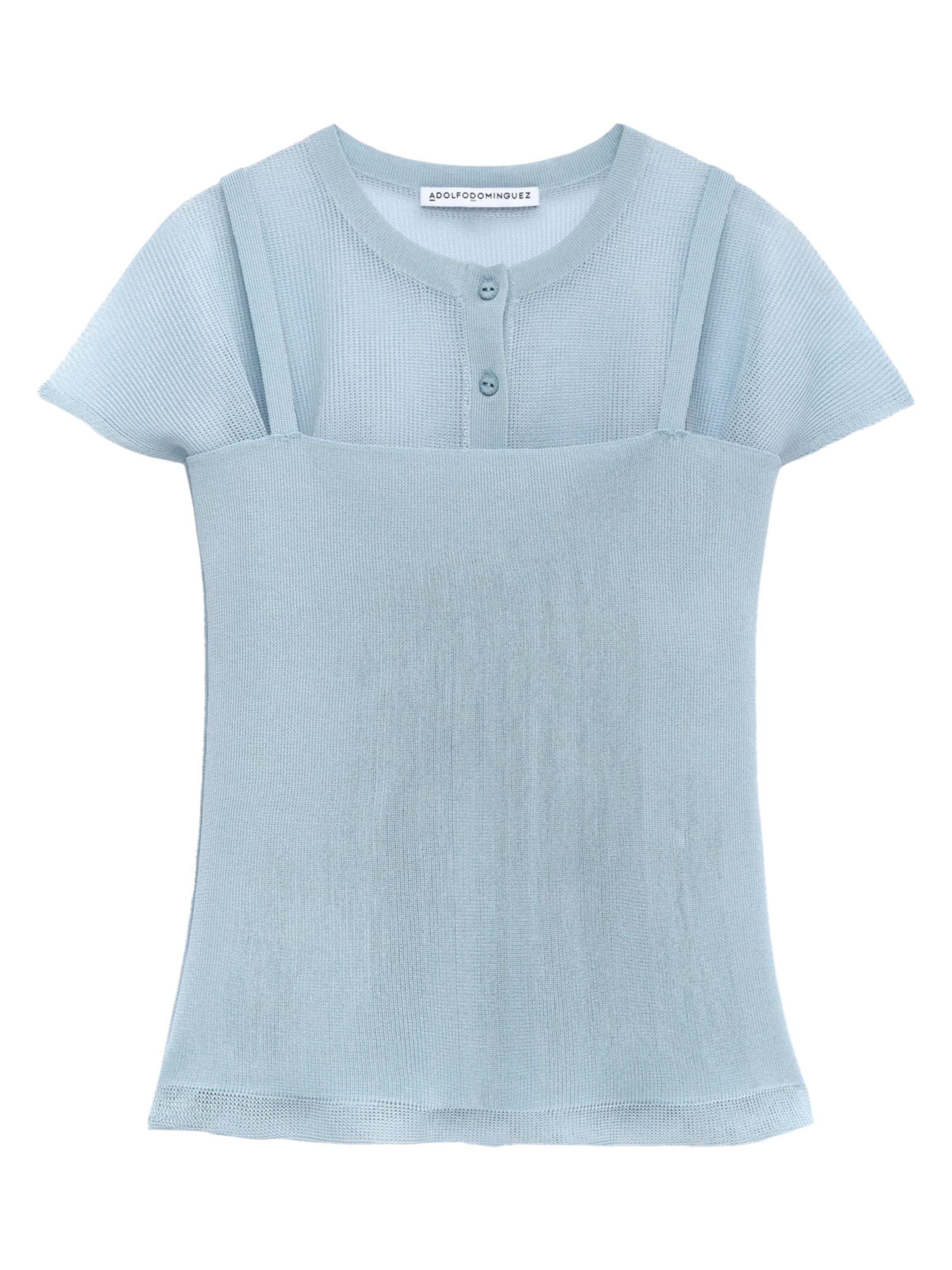 Adolfo Dominguez Пуловер в синьо: отпред