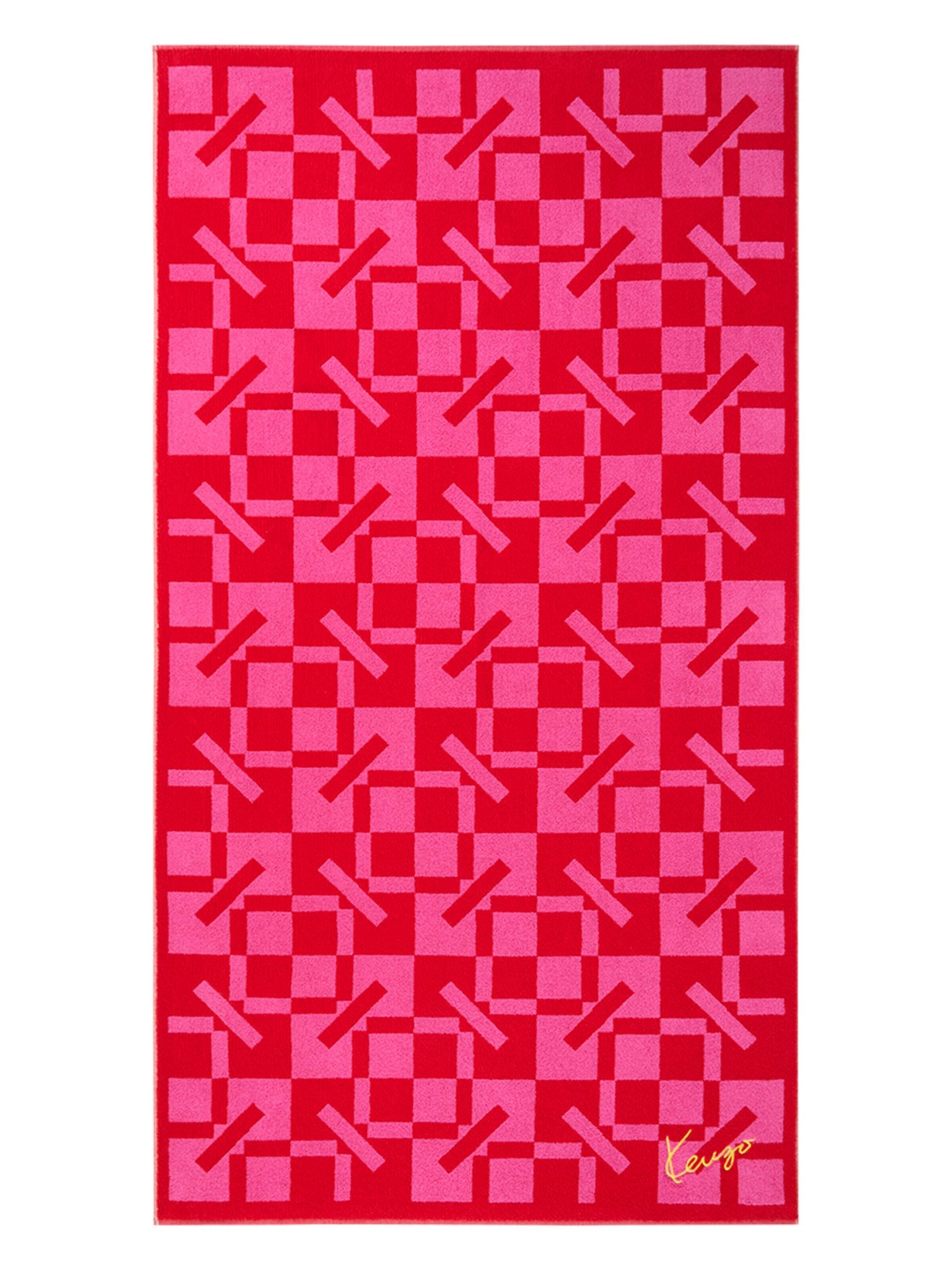 KENZO Towel 'KMONOGRA' in Red: front