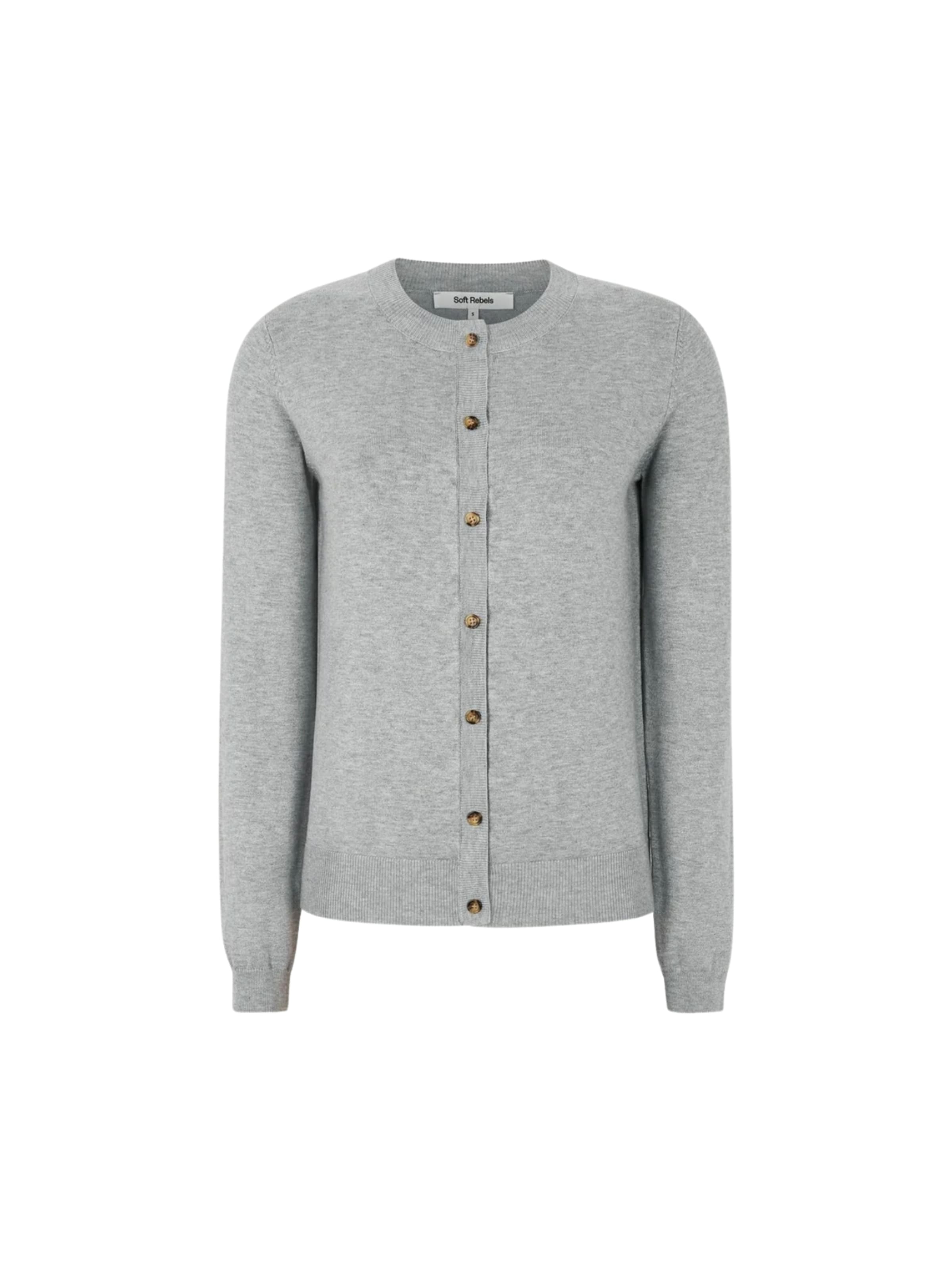 Soft Rebels Strickjacke 'Marla' in Grau: Vorderseite