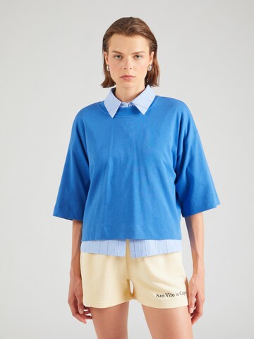 T-shirt minus en bleu : devant