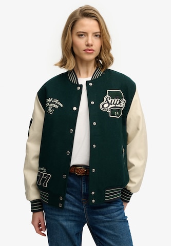Veste mi-saison Superdry & Co en vert : devant