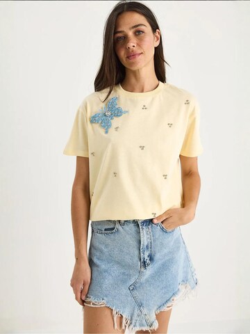 Bianco Lucci Shirt in Geel: voorkant