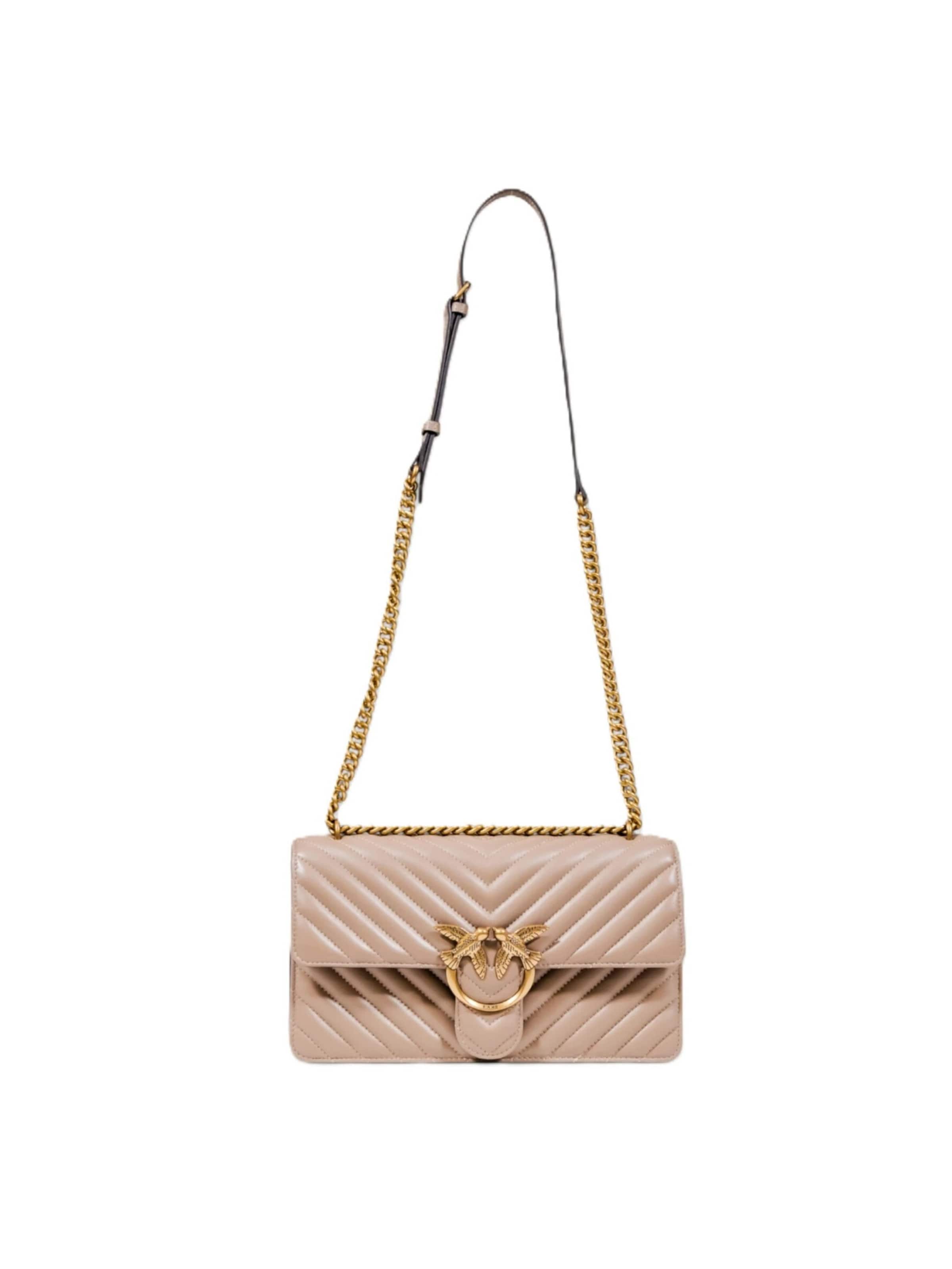 Borsa a spalla '100941 A0GK' di PINKO in beige: frontale