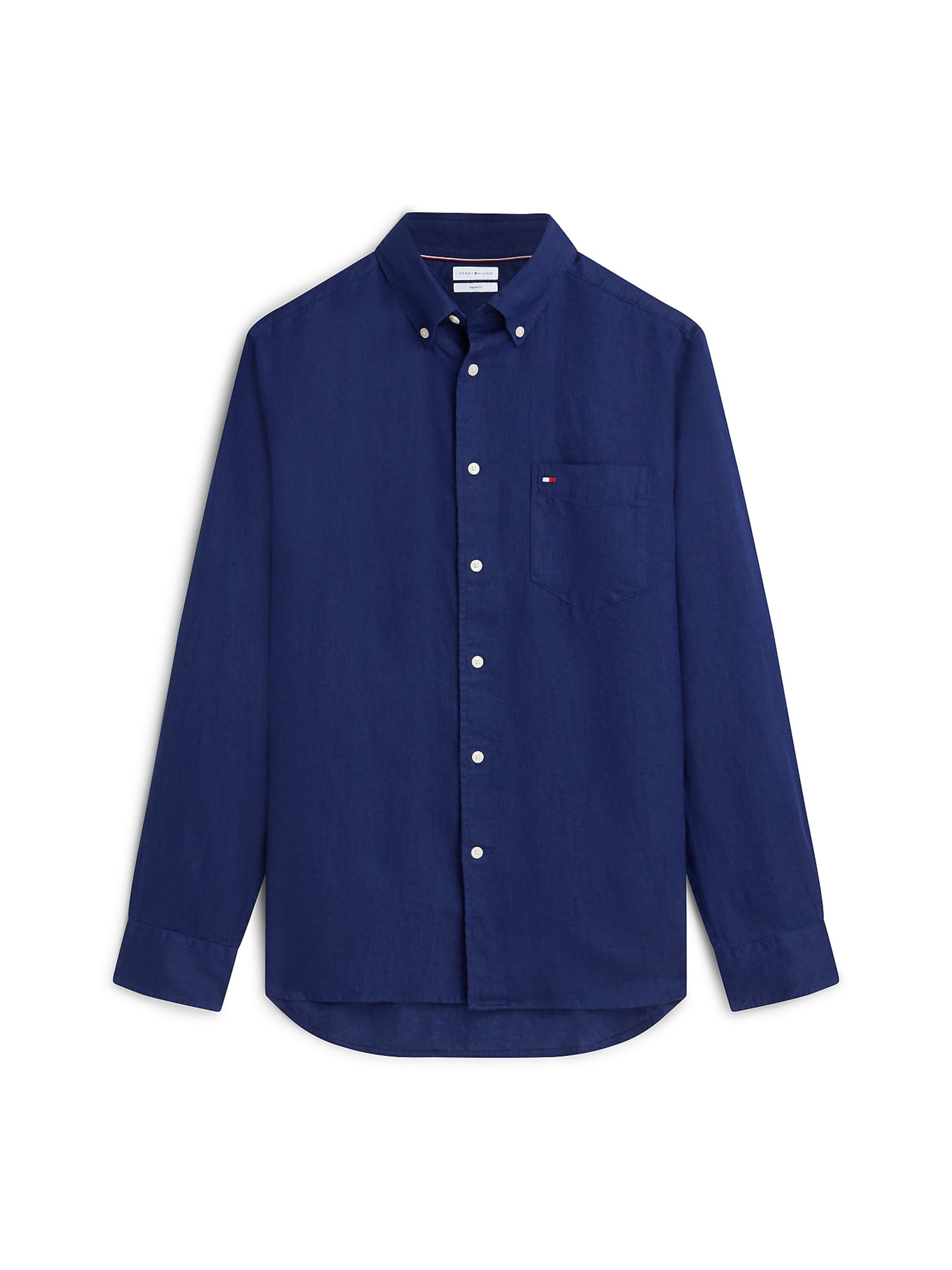 TOMMY HILFIGER Regular Fit Hemd in Blau: Vorderseite