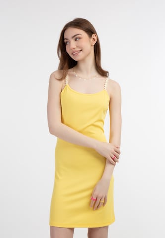 MYMO Obleka | rumena barva: sprednja stran