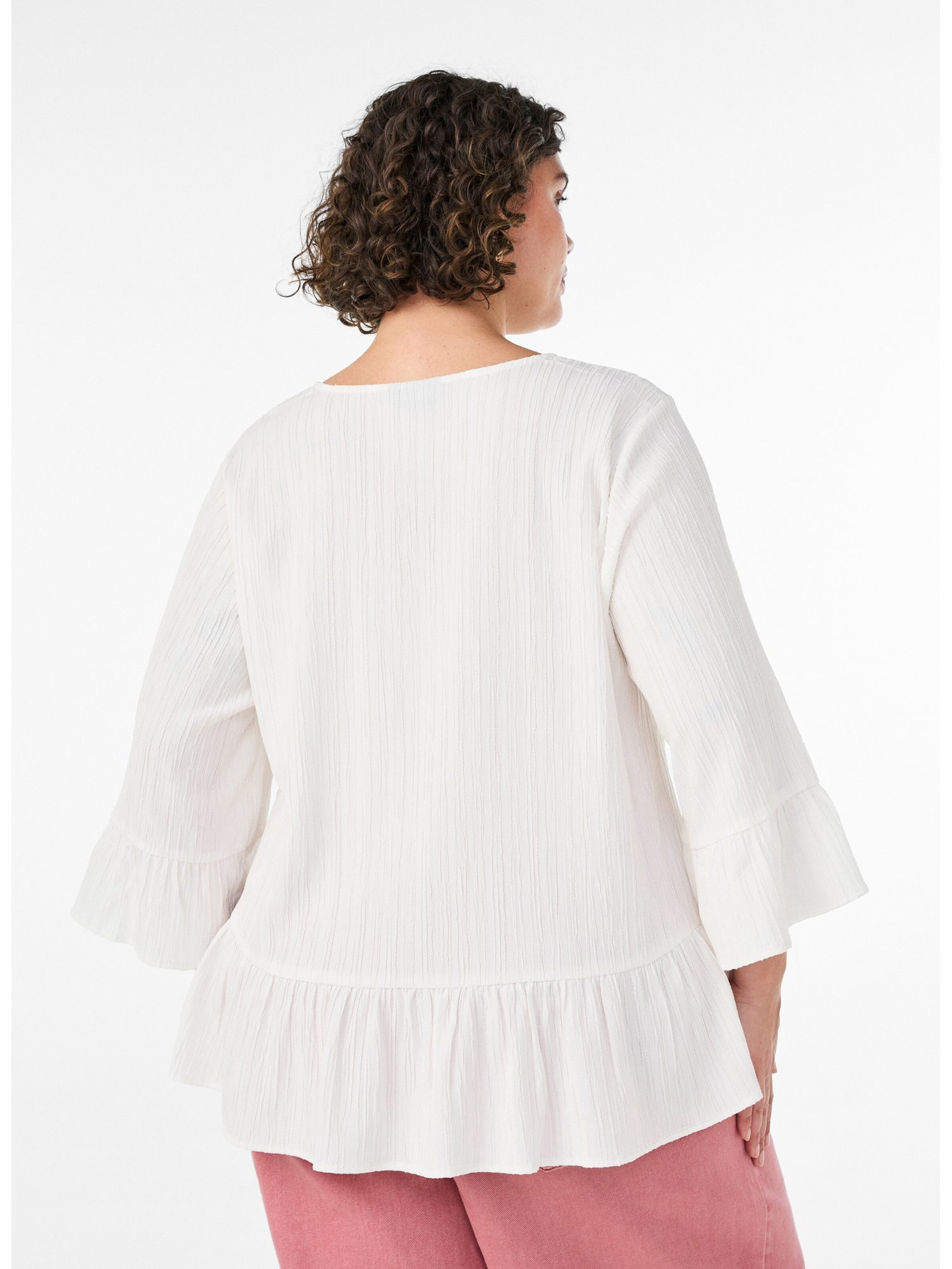 Zizzi Bluse 'MYASHA' i hvid
