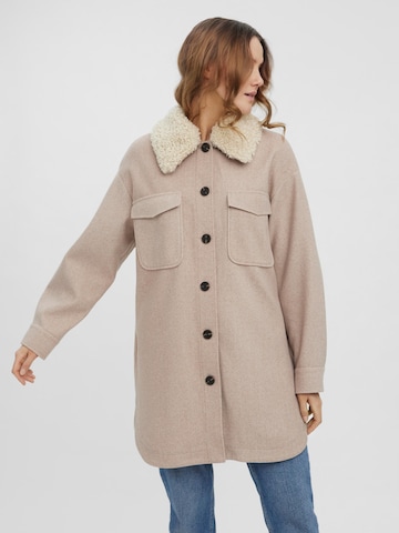 VERO MODA Between-Seasons Coat 'Ollie' in Brown: front