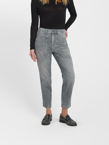 Le Temps Des Cerises Loosefit Jeans in Grijs: voorkant