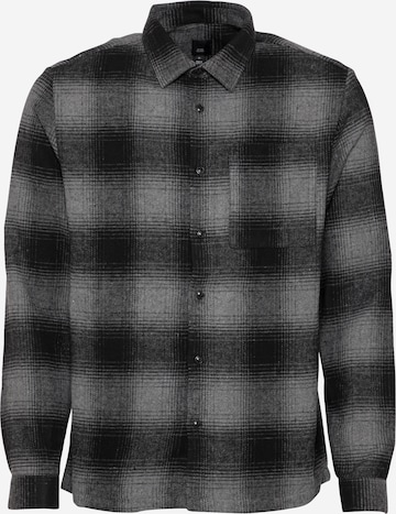 River Island Regular fit Button Up Shirt 'Buffalo' in Black: front
