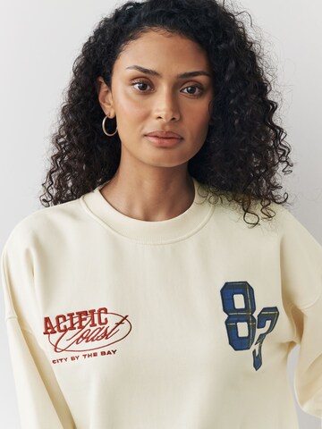 Next Sweatshirt 'San Francisco Sports City' in Beige