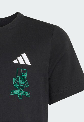 T-Shirt fonctionnel 'Adidas x Minecraft' ADIDAS SPORTSWEAR en noir